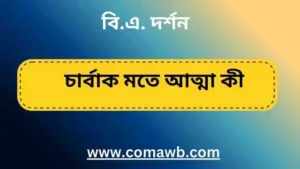 চার্বাক মতে আত্মা কী 