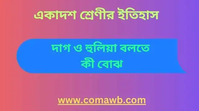 দাগ ও হুলিয়া বলতে কী বোঝ