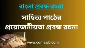 সাহিত্য পাঠের প্রয়োজনীয়তা প্রবন্ধ রচনা