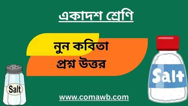 নুন কবিতা প্রশ্ন উত্তর